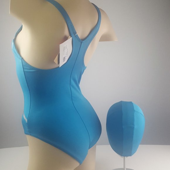 Trinys Women's swimsuit One Piece with matching cap - Picture 3 of 13